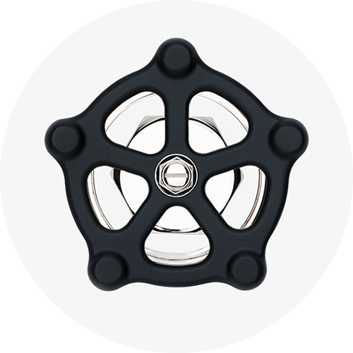 THE BATH & KITCHEN Wheel Handle Exposed screw and softly nuanced curves create an exquisite tactile quality.