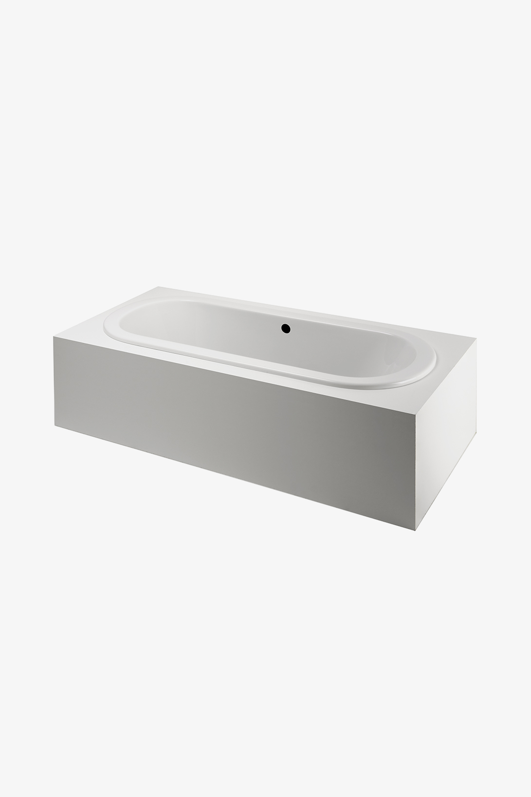 Classic Oval Bathtub with Center Drain