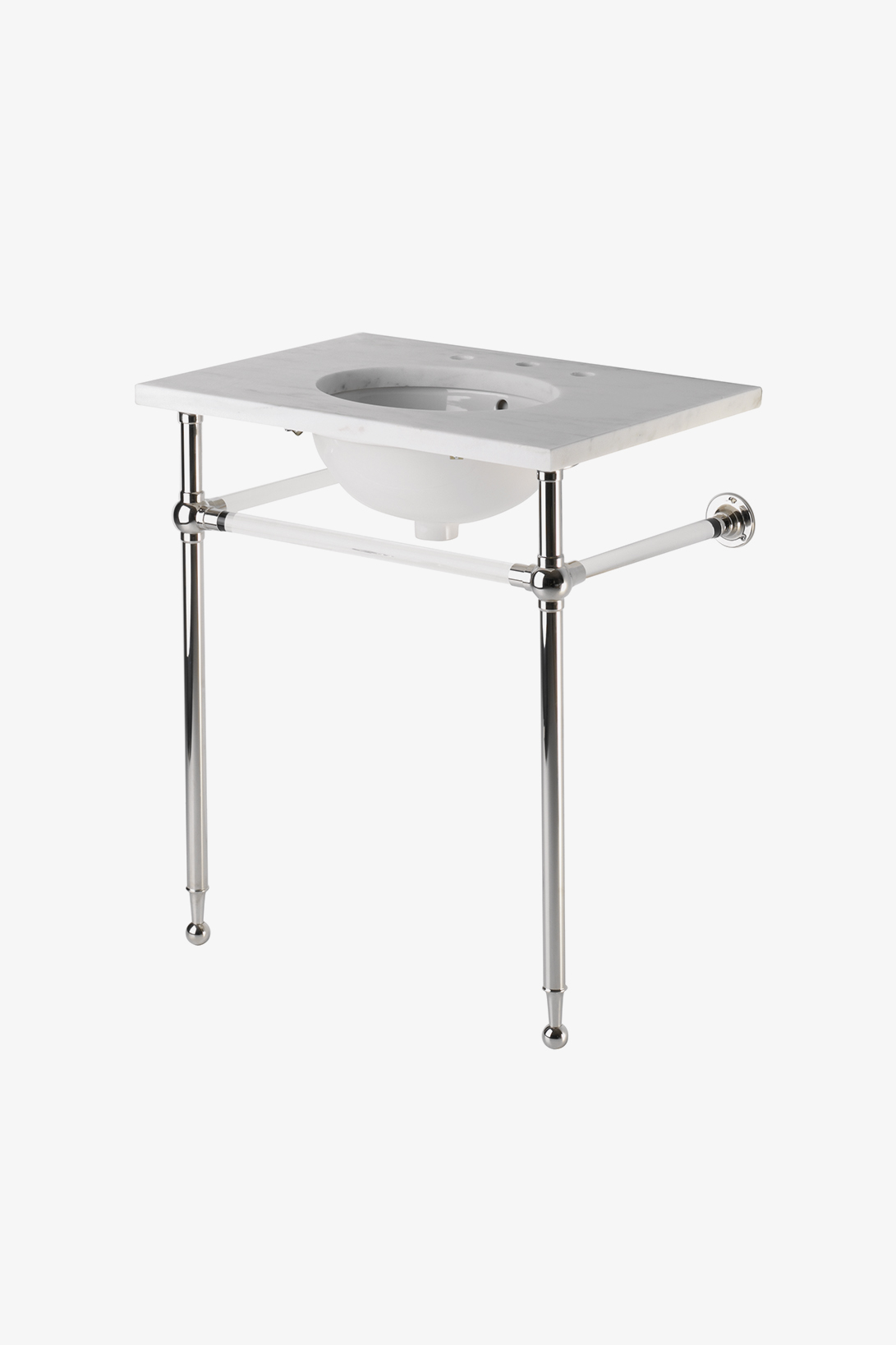 Crystal Metal Round Single Washstand