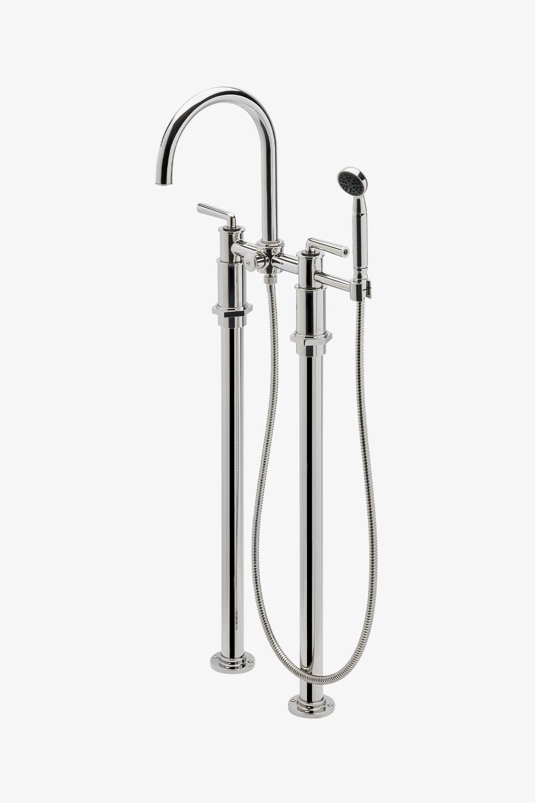 Henry Floor Tub Filler, Two-Tone Lever Handles