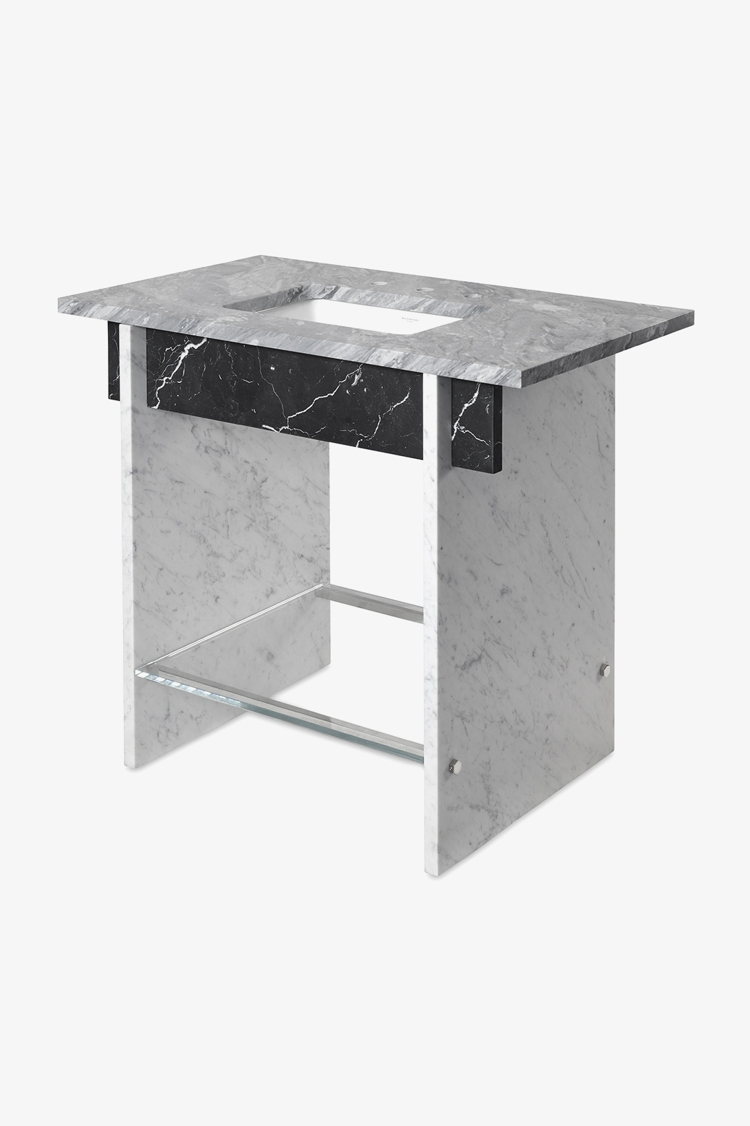 Rhea Marble Two Leg Single Washstand