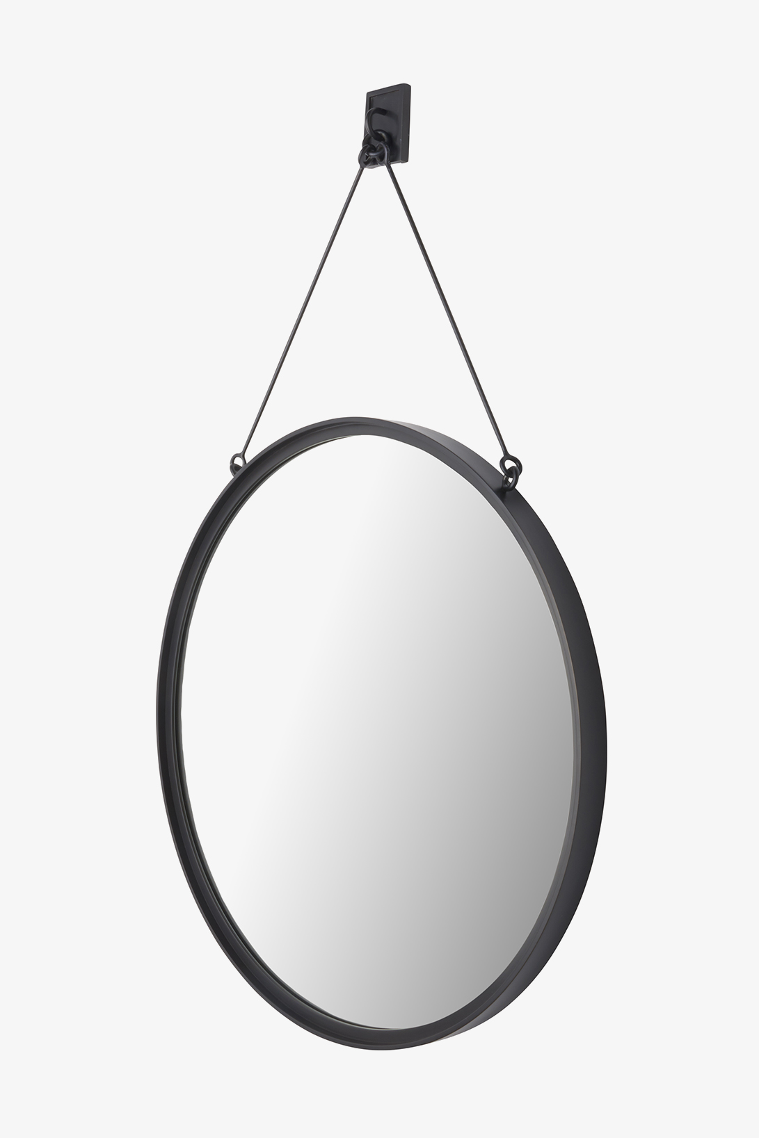 Latchet Wall Mounted Round Mirror