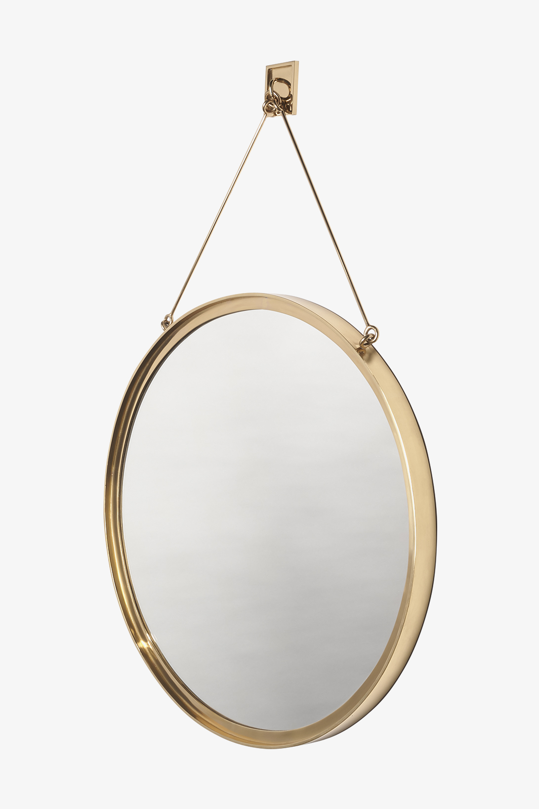 Latchet Wall Mounted Round Mirror