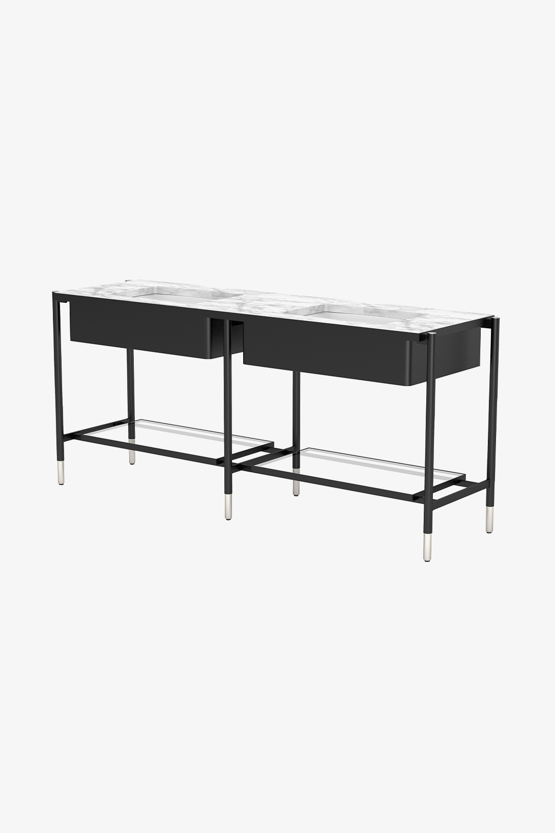 Bond Metal Six Leg Double Washstand