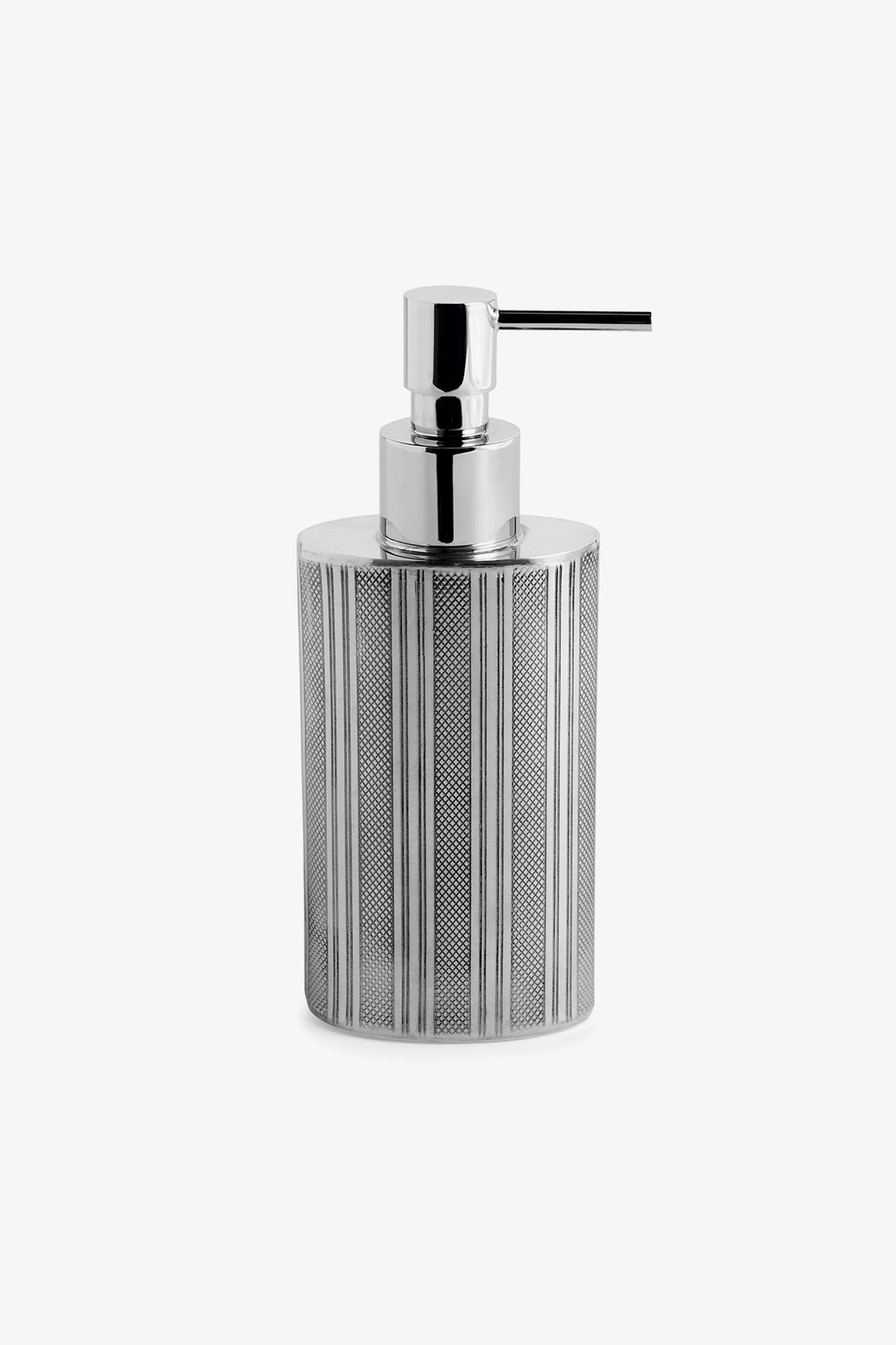 Engine Turned Pewter Soap Dispenser