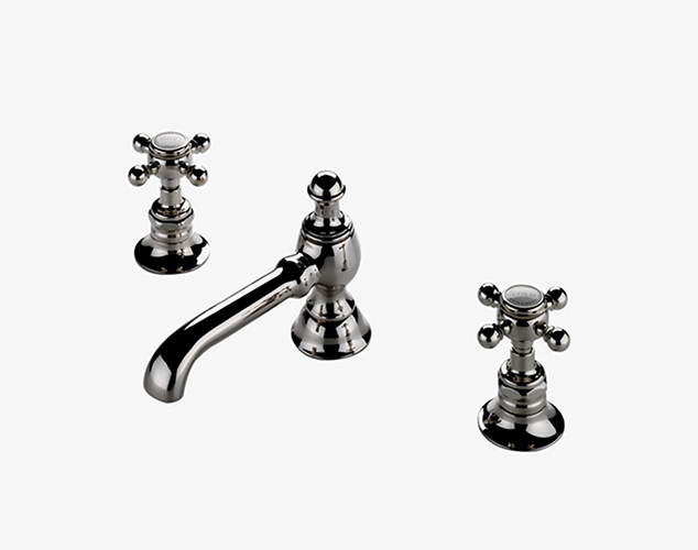 Julia Low Profile Three Hole Deck Mounted Lavatory Faucet